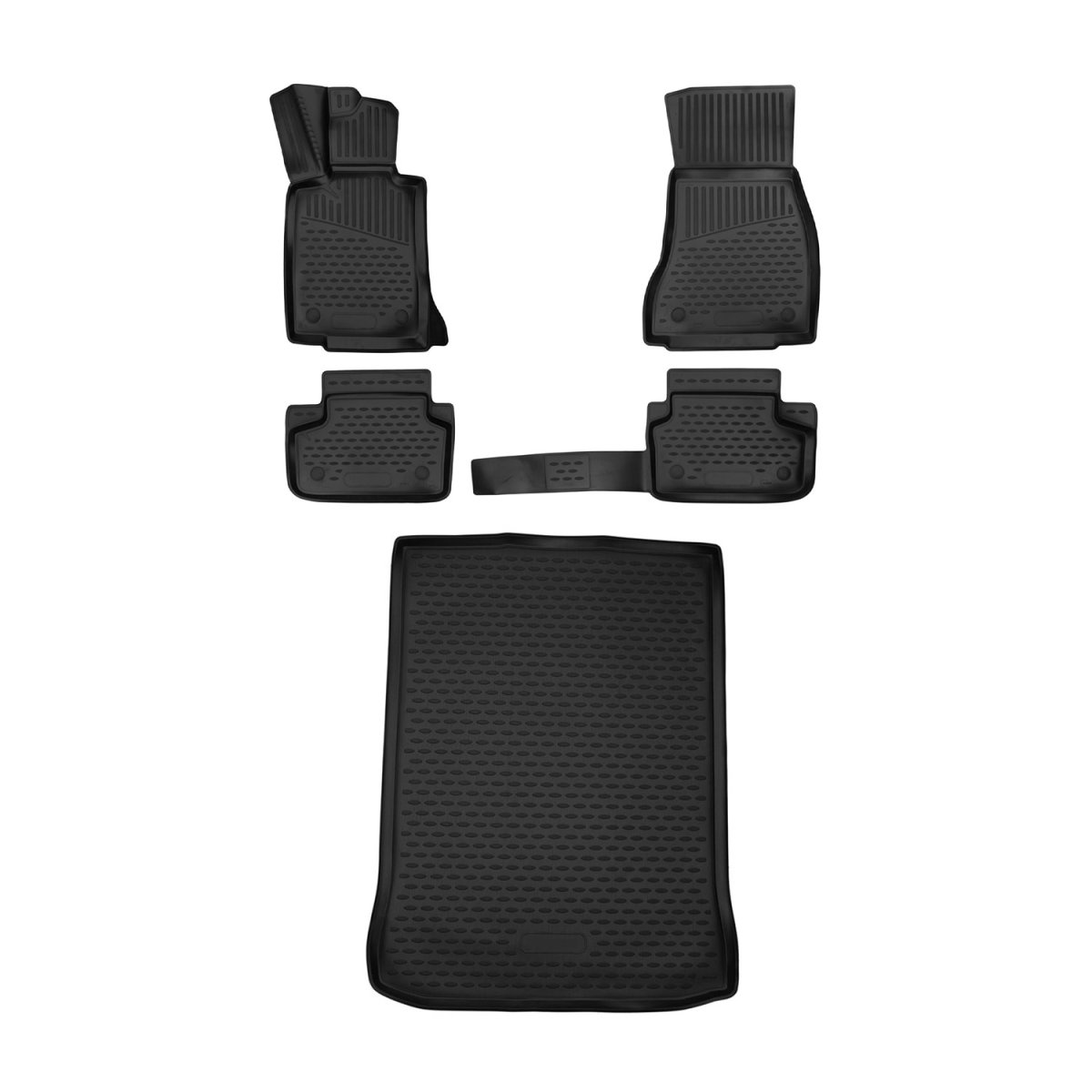 BMW M5 F90 Floor-Trunk Mats - Omac - 3D - Black - '18-'23